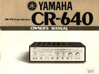 Yamaha CR-640 - Owners Manual